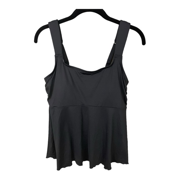 Lands' End Flutter Scoop Neck Tankini Top in‎ Black Size Small NWT - Picture 3 of 9